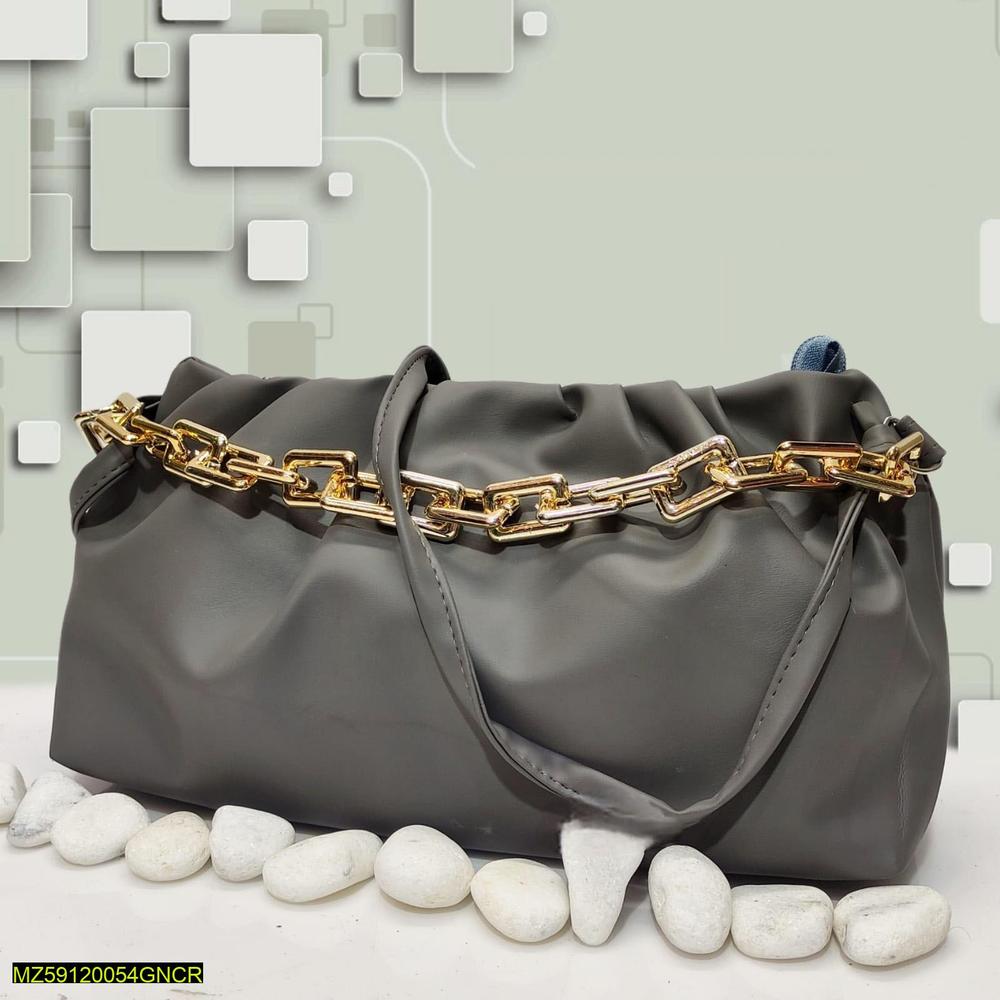 Women's PU Leather Plain Hand Bag