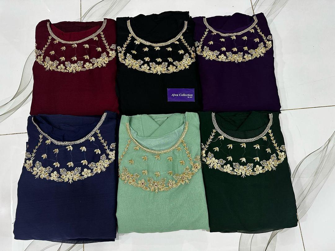 3 Pcs Women's Stitched Embroidered Suit